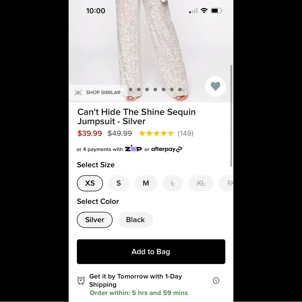 ✨ HP ✨ Can't Hide the Shine ✨ Sequin Jumpsuit ✨ - Picture 5 of 5